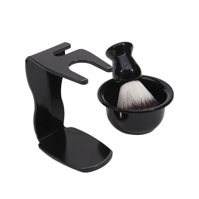 Набор из 3 мужских помазков для бритья с подставкой для щетки, инструменты для чистки и ухода за бородой, подарочный набор для бритья для мужчин
