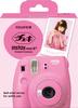 Fujifilm Фотоаппарат Instax Mini8 Plus с объективом и оригинальным ремешком Strawberry INS MINI 8P STRAWBERRY крупным планом