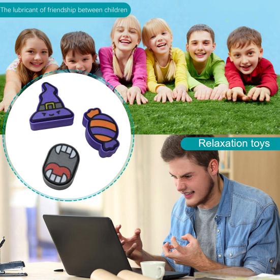 Halloween Fidget Clicker Witch Hat Keyboard Clicker Skull Stress Relief