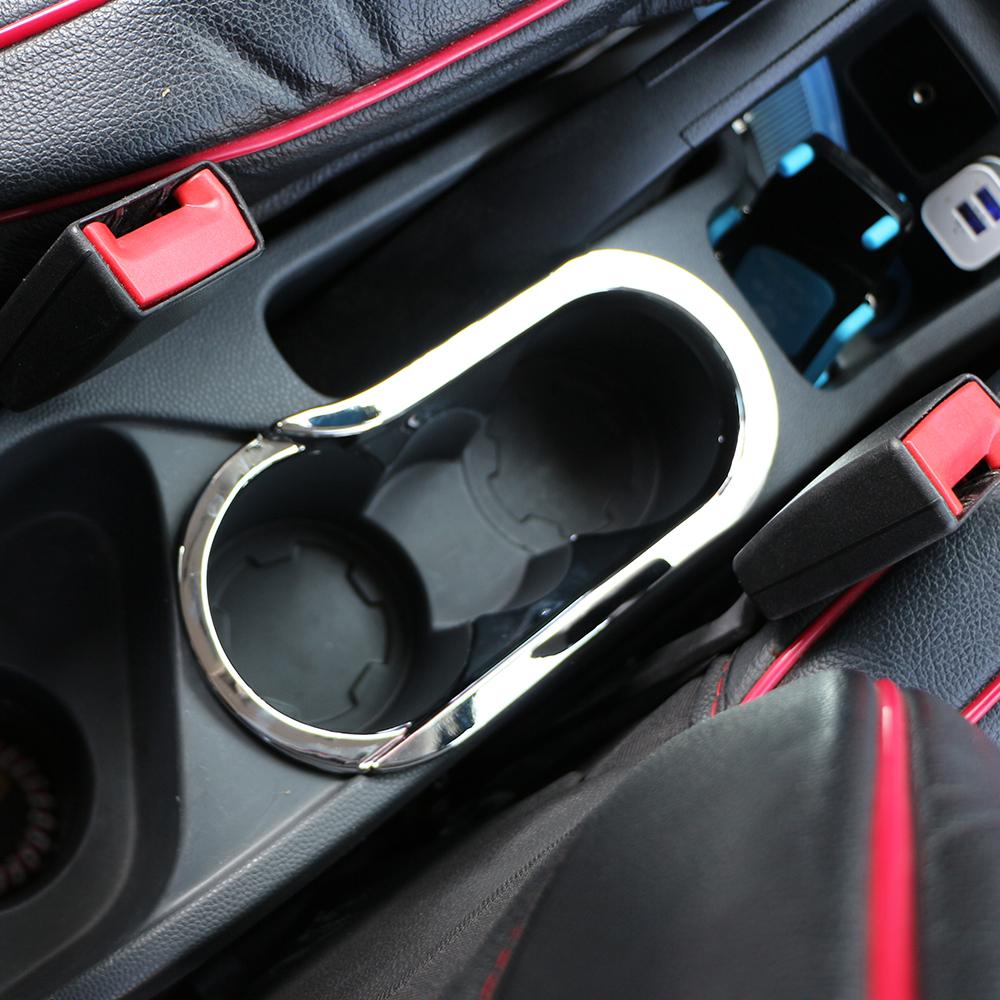 Хромированная наклейка на рамку подстаканника внутреннего центрального подлокотника автомобиля, модифицированная крышка для Ford Ecosport 2013 2014 2015 2016 LHD Аксессуары