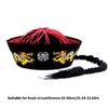 Ancient Chinese Mandarin Hat with Pigtail Halloween Costume Accessories for Men Women Halloween Party Outfit Accessory