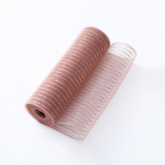 Christmas Mesh Ribbon 10 Inch X 10 Yards Metallic Foil