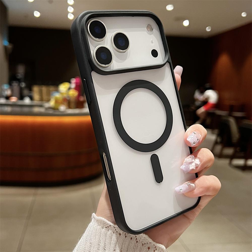 Роскошный противоударный чехол с магнитной фиксацией для iPhone 17 Air 16 15 14 Plus 13 12 11 Pro Max для беспроводной зарядки MagSafe Чехол-накладка