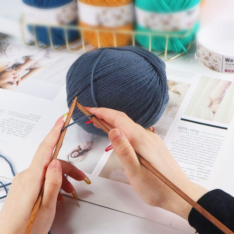 Упаковка 500 г Пряжа средней толщины из шерсти для ручного вязания крючком носков шарфов свитеров DIY кукол Детская шерстяная нить Мягкая пушистая