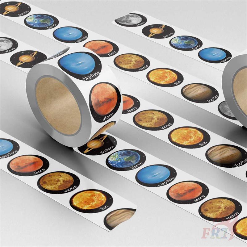 500 шт./рулон Наклейки «Планеты во Вселенной» для детей - Награды, Декор для DIY Скрапбукинга Альбома, Запечатывающая этикетка, Декали