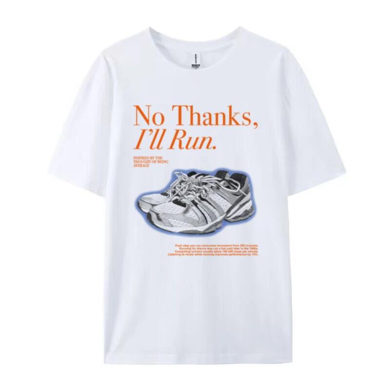 No Thanks Ill Run Funny Running TShirt Women Unisex Running Lover T Shirt Sports Marathon Tee Shirt Summer Vintage Graphic Tops