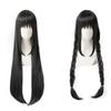 Heat-resistant Cosplay Wig, Second Castle, Black, Long Straight Hair, Twin Tails, Braids, Party, Disguise, Wig + 2 Bonus Items