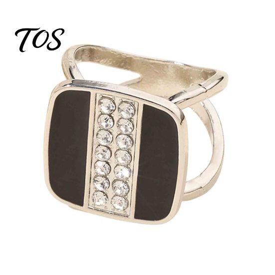 Silver Scarf Fastener Square Button, Vertical Rows of Rhinestone Design, Smooth Buckle Oxidation Resistant Button Silk Elegant Clip for Shawls