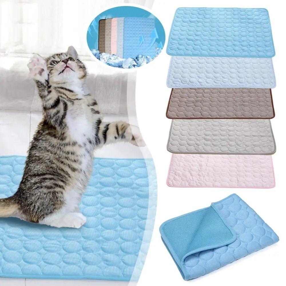 Keep Cooling Summer Car Sofa Water Absorption Pet Cooling Mat Cat Sleeping Pad Dog Bed Ice Silk