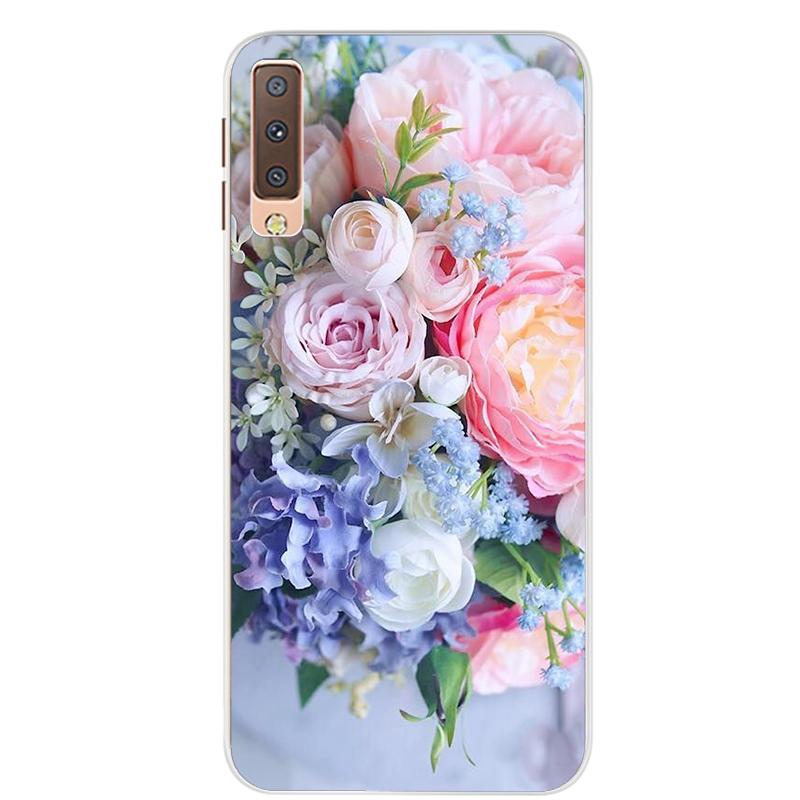 Чехлы для Samsung Galaxy A7 2018, силиконовый цветной чехол для телефона, чехол для Samsung A7 2018 A750 A750F, защитный корпус 6,0 дюймов
