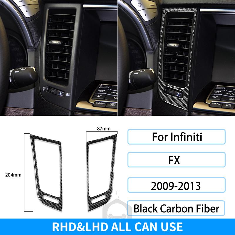 Для Infiniti FX 2009-2013 Рулевое колесо из углеродного волокна Радио Кондиционер Переключение передач Крышка подъемника окна Накладка Украшение