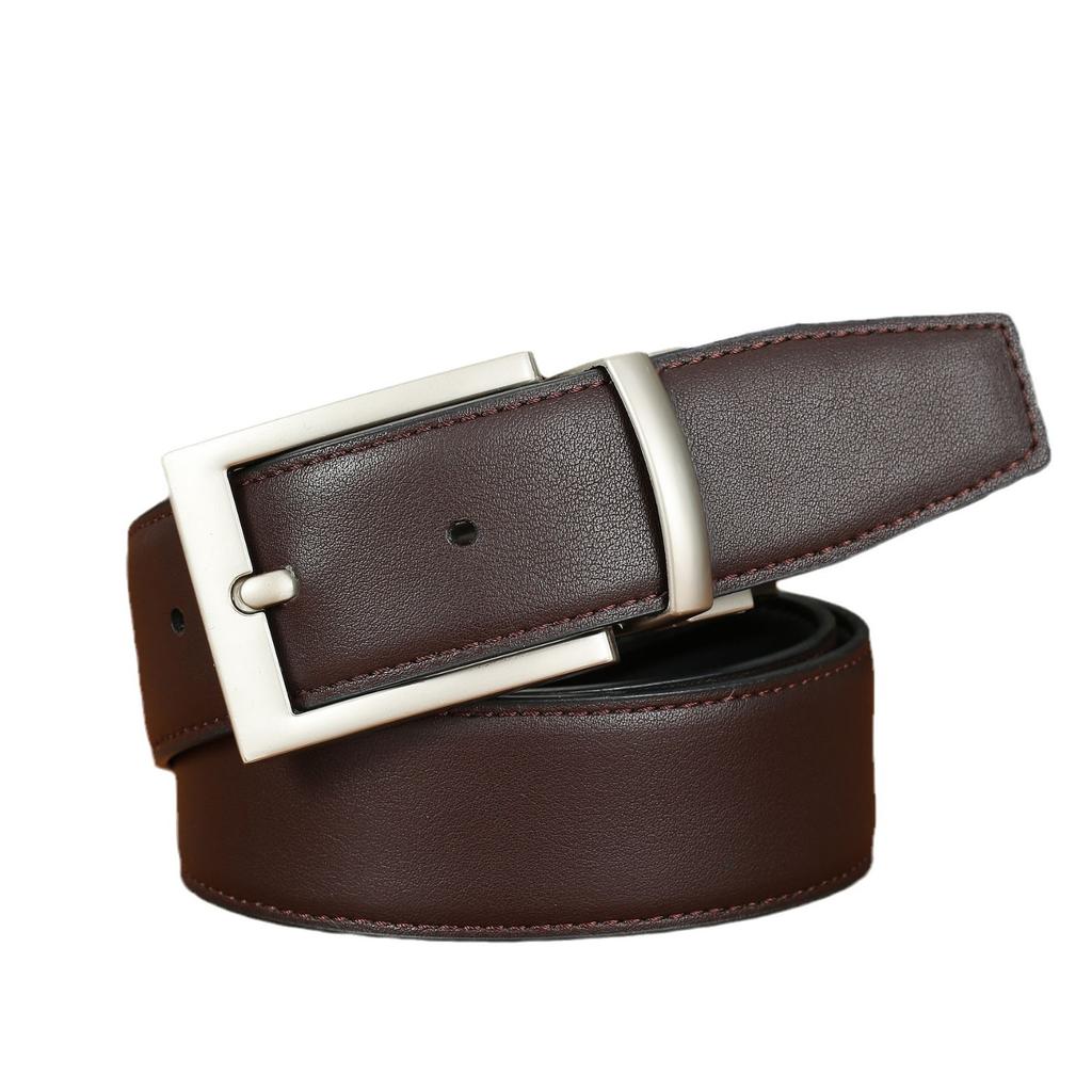 Мужской ремень Pu Rotary Buckle Двусторонний ремень Премиум ремень Детские повседневные брюки с пряжкой