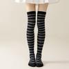 Autumn Winter Color Striped Stockings Japanese Over Knee Socks Fashion Women Keep Warm Sexy Slim Long Socks Striped Hosiery