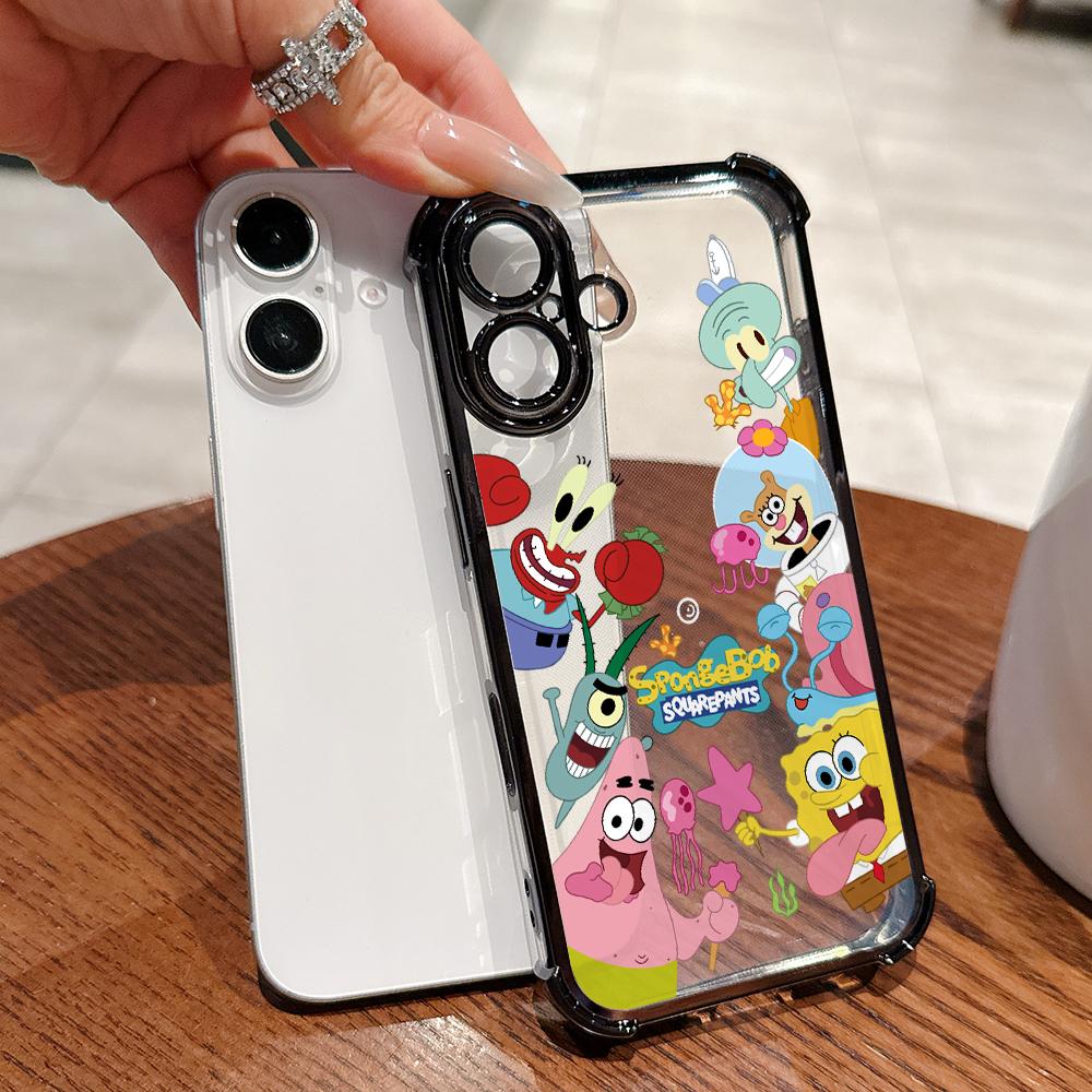 Милый Чехол для Телефона Губка Боб Квадратные Штаны для Xiaomi Redmi Note 15 14 13 12 14C 13C 12C 10C Pro Plus 4G 5G Противоударный Чехол