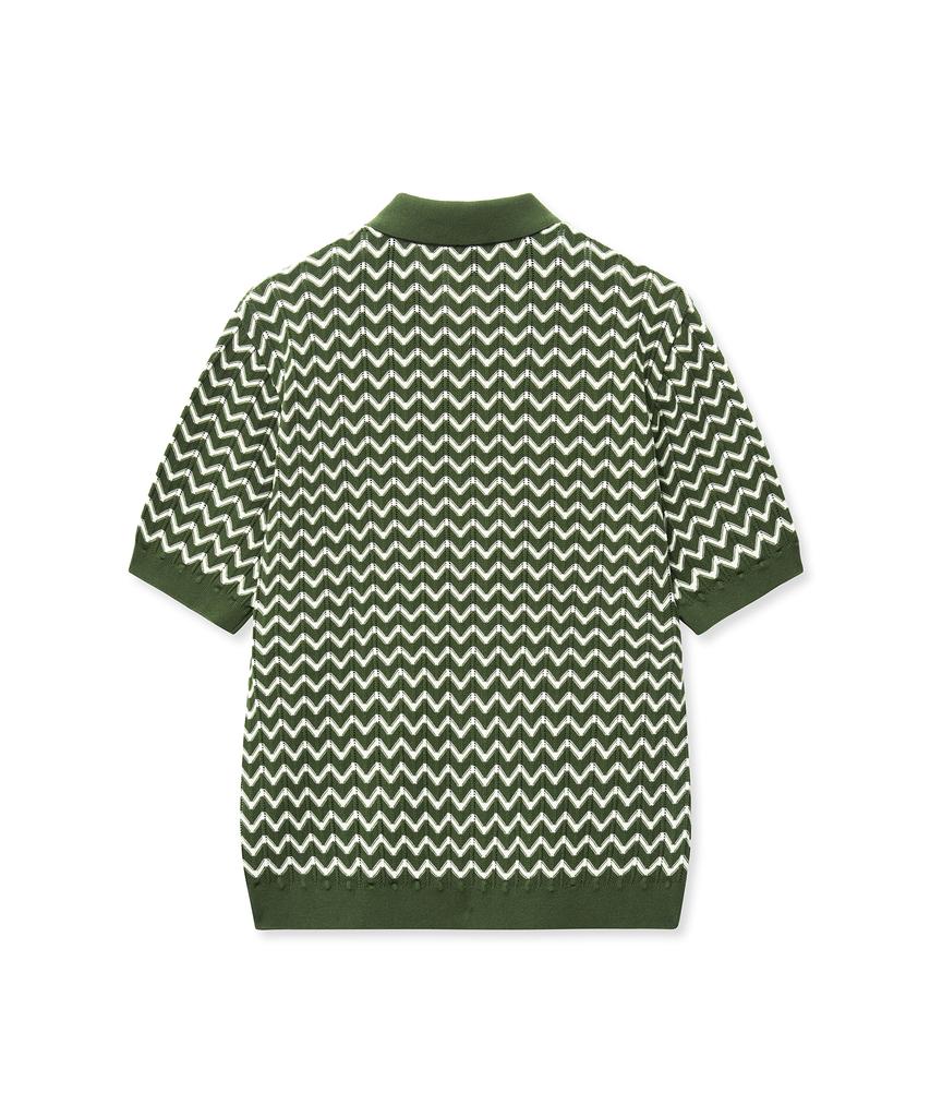IOLO Bias Half Knit Shirt_Khaki