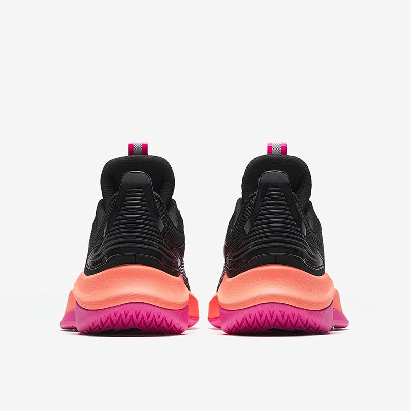 Anta Детская тканевая модная универсальная нескользящая износостойкая дышащая обувь для баскетбола с низким верхом мужские кроссовки черно-красные 312511111-2