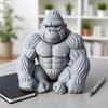 Yousheng Leisure Gorilla Statue Desk Guardian Orangutan Figurine Home Office Desktop Decoration Plastic Simulation Animal Ornament Christmas Gift