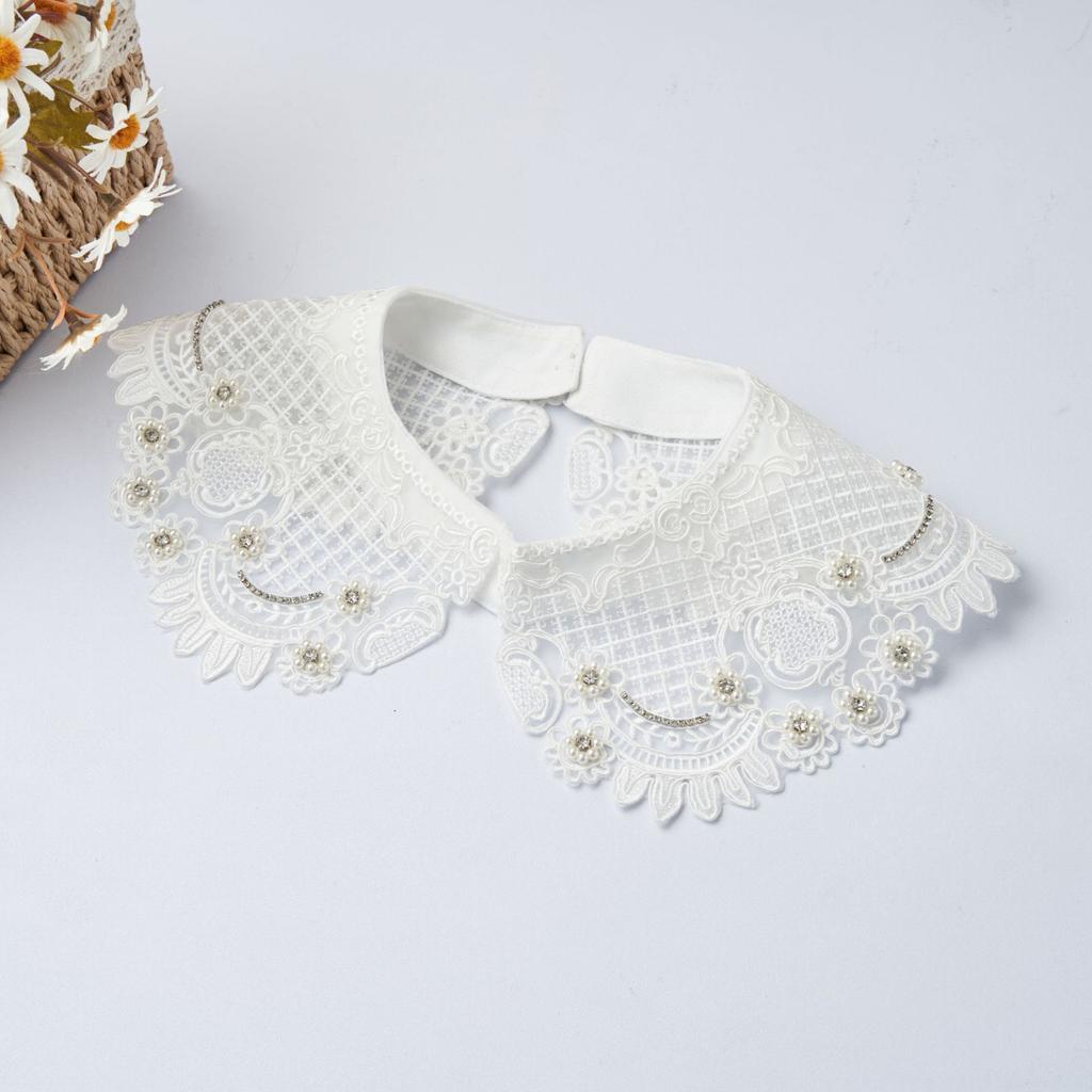 Women Handmade Fake Collar Shawl Decoration Ladies Sweater False Collars Lapel Top Women Apparel Accessories