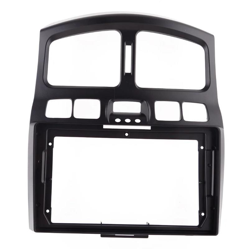9-дюймовый черный пластиковый автомобильный стерео радио, облицовочная рамка, комплект отделки приборной панели, подходит для Hyundai Santa Fe 2000-2006