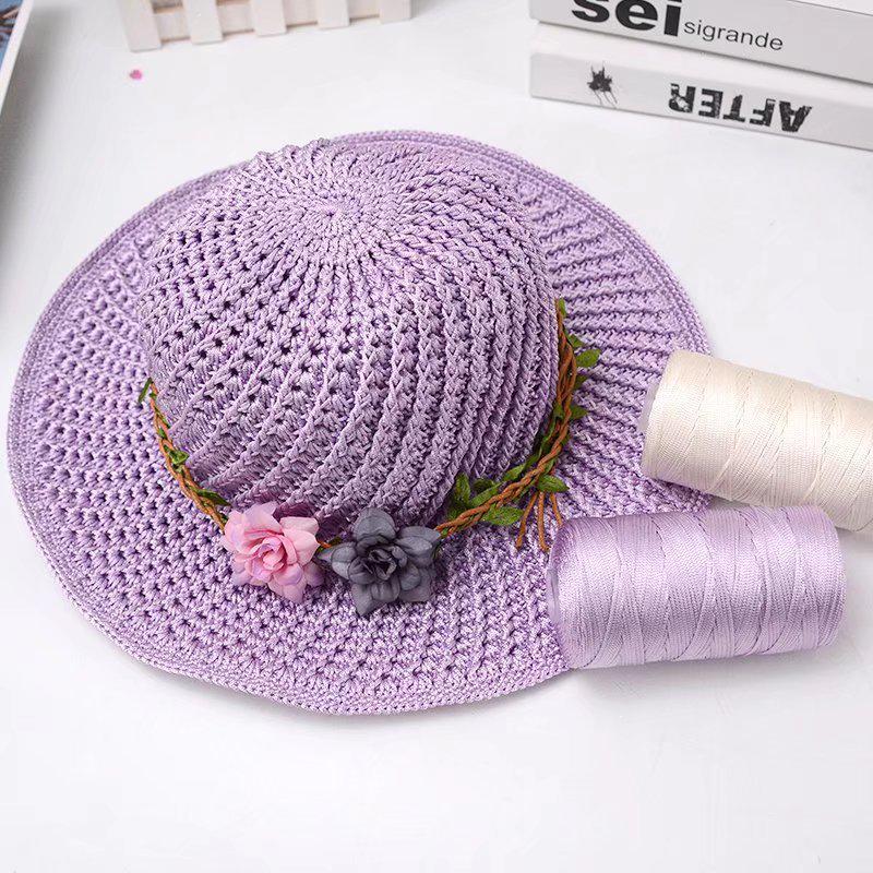 Набор для вязания крючком из пеньковой пряжи для летних шляп, сандалий