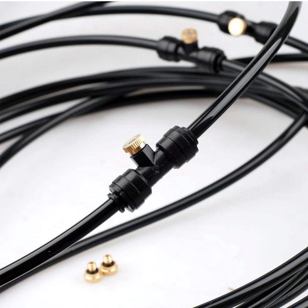 50FT Misting Cooling System Outdoor Misting Line Cooling Watering Sprayer Kit DIY Saving Water