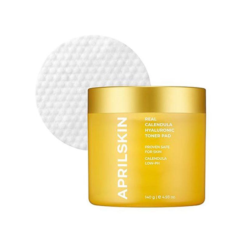 Aprilskin Реальный тонер-пэд с гиалуроновой кислотой и календулой (60ea)