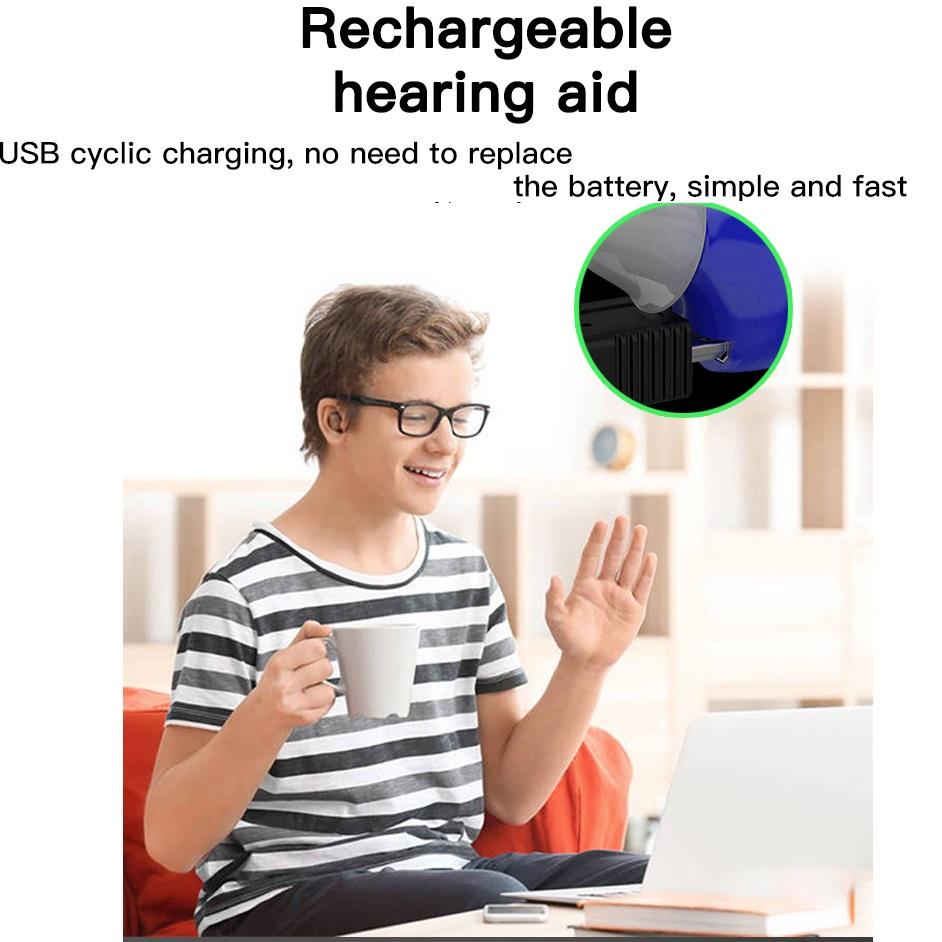 Перезаряжаемый мужской аудиофон, мини-невидимый усилитель звука, слуховой аппарат CIC Aide, цифровой скрытый слуховой аппарат для женщин, глухой аппарат