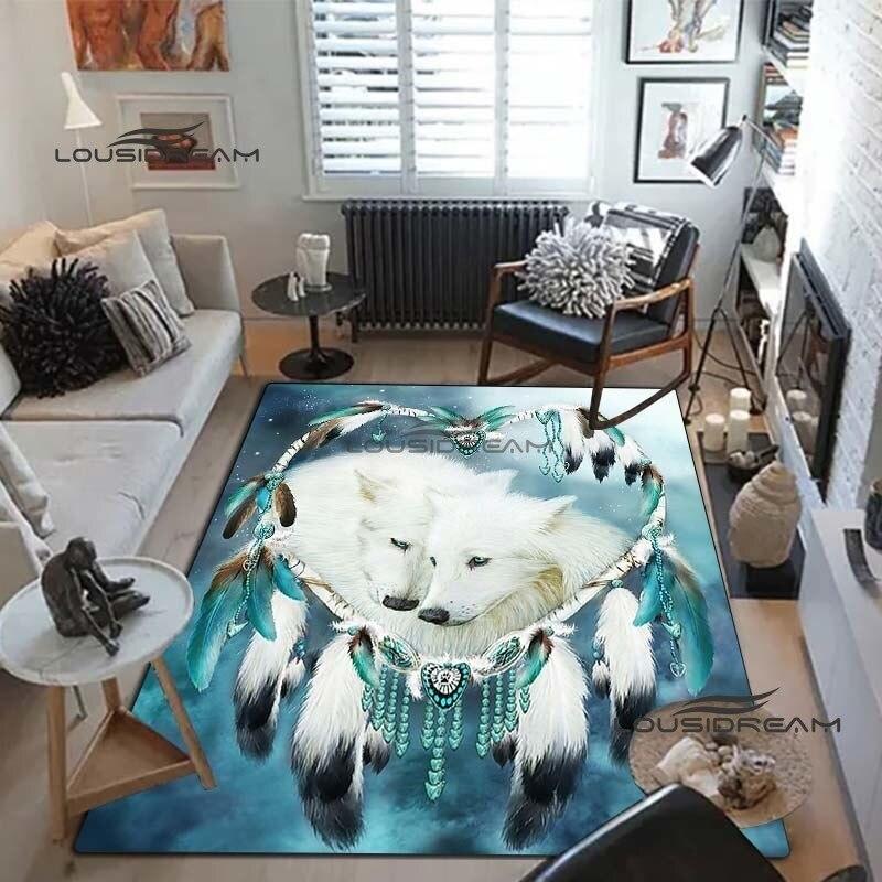 Волк искусство ковры и ковер 3D печать ковер с изображением животных напольный коврик для гостиной спальни большой площади мягкий ковер ковер для детской комнаты
