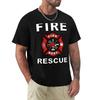 Пожарный Спасатель Fireunisex Пожарный Пожарная служба унисекс First Responder Футболка Повседневная Повседневная одежда Топ с коротким рукавом