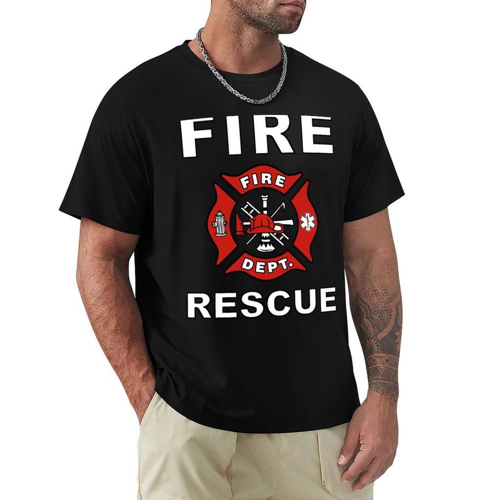 Пожарный Спасатель Fireunisex Пожарный Пожарная служба унисекс First Responder Футболка Повседневная Повседневная одежда Топ с коротким рукавом