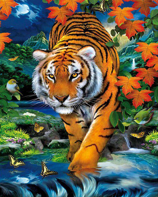 Набор для алмазной живописи животное 5D DIY Алмазная вышивка Белый тигр картинки из стразов мозаика распродажа набор для рукоделия