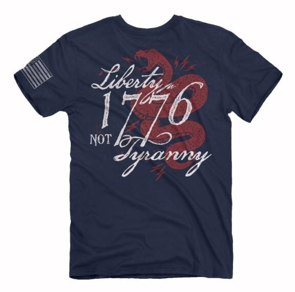 Liberty in 1776 Not Tyranny Short Sleeve T-Shirt NEW Fast Free Ship Unisex T-Shirt