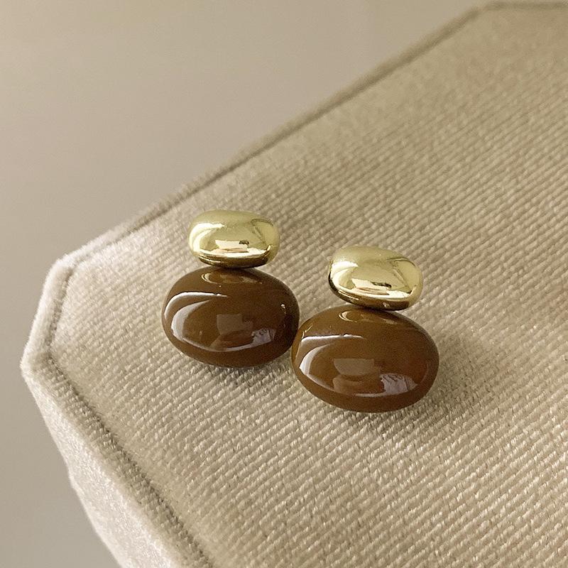 Винтажные серьги-кольца с красными эмалями в форме сердца для женщин, элегантные серьги с капающим маслом, свадебные украшения, подарки