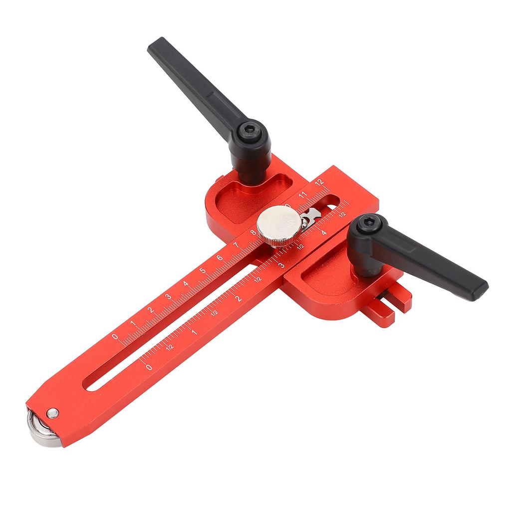 Направляющая для настольной пилы с роликом, двойной шкалой, для деревообработки, тонкая направляющая для продольной резки, подходит для 34x38