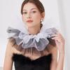 Woman Detachable False Collar Spring Girls Clothes Shoulder  Shawl Necklace for Shirt or Dress Ruffled Laple Fake Collars
