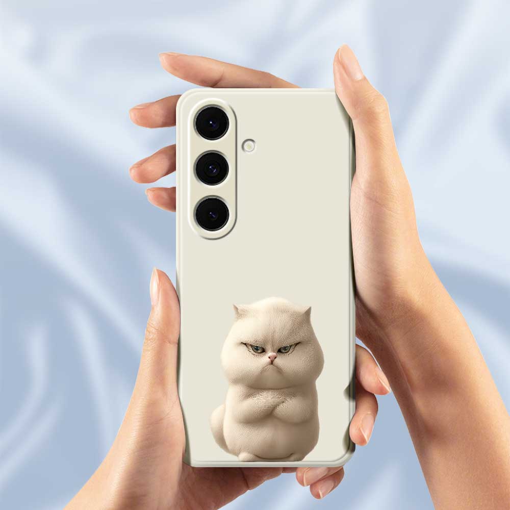 Для Samsung Galaxy S25+ Чехол Печать узора злого кота Прямой край ТПУ Задняя крышка для телефона