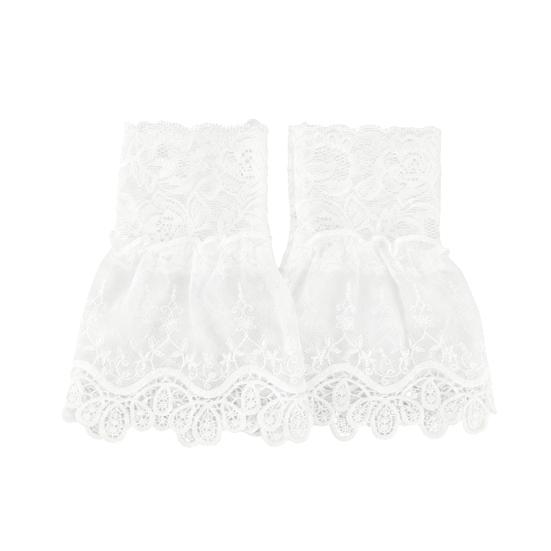 Ruffle Collar And Cuffs Clown Ruffle Collar White Black Lace Jabot Retro Victorian Collar for Cosplay Halloween Costume Party Accessory