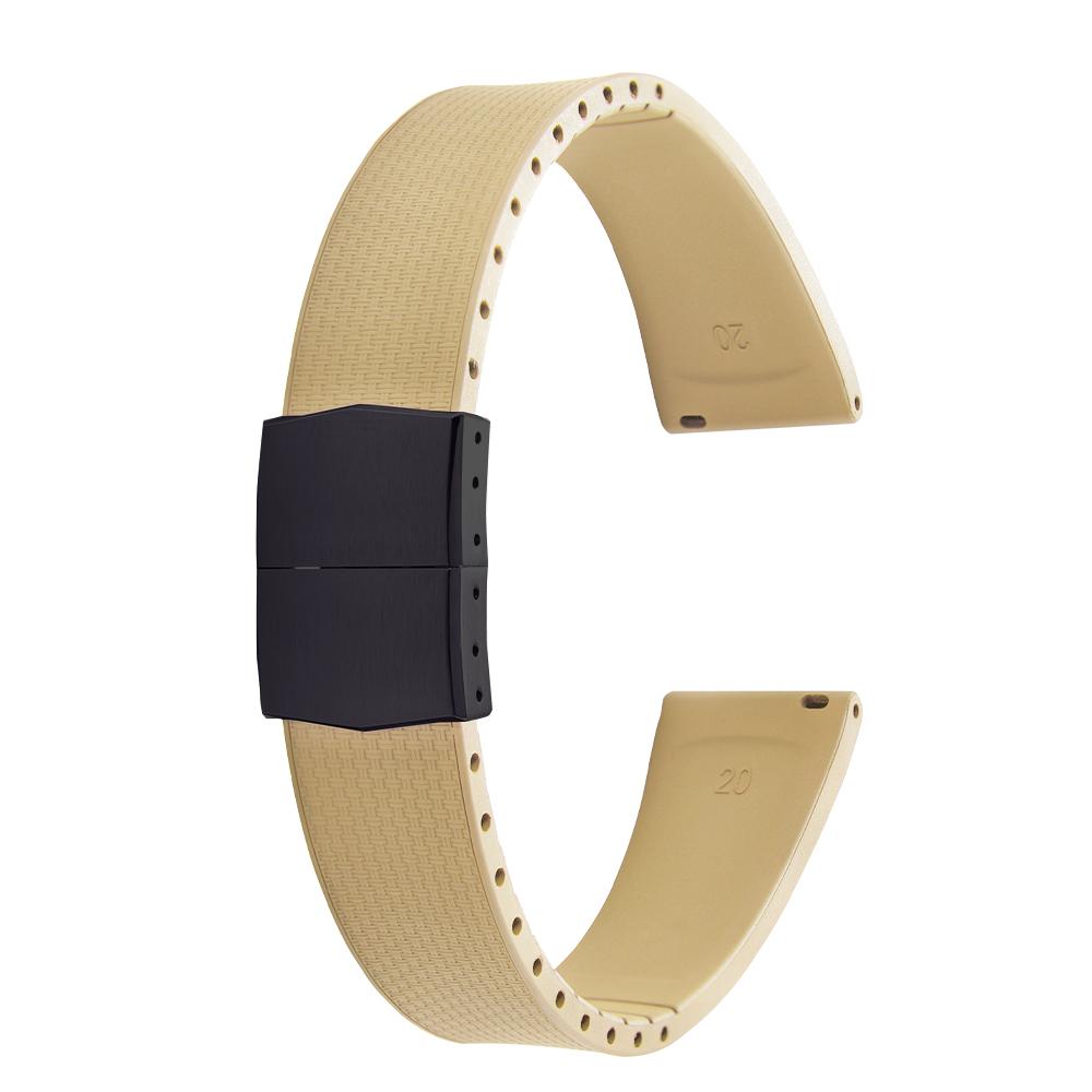 20 мм каучуковые ремешки Delugs CTS Fkm для часов с застежкой-бабочкой 4 цветов Уникальная текстура Быстросъемный ремешок для часов для брендовых часов