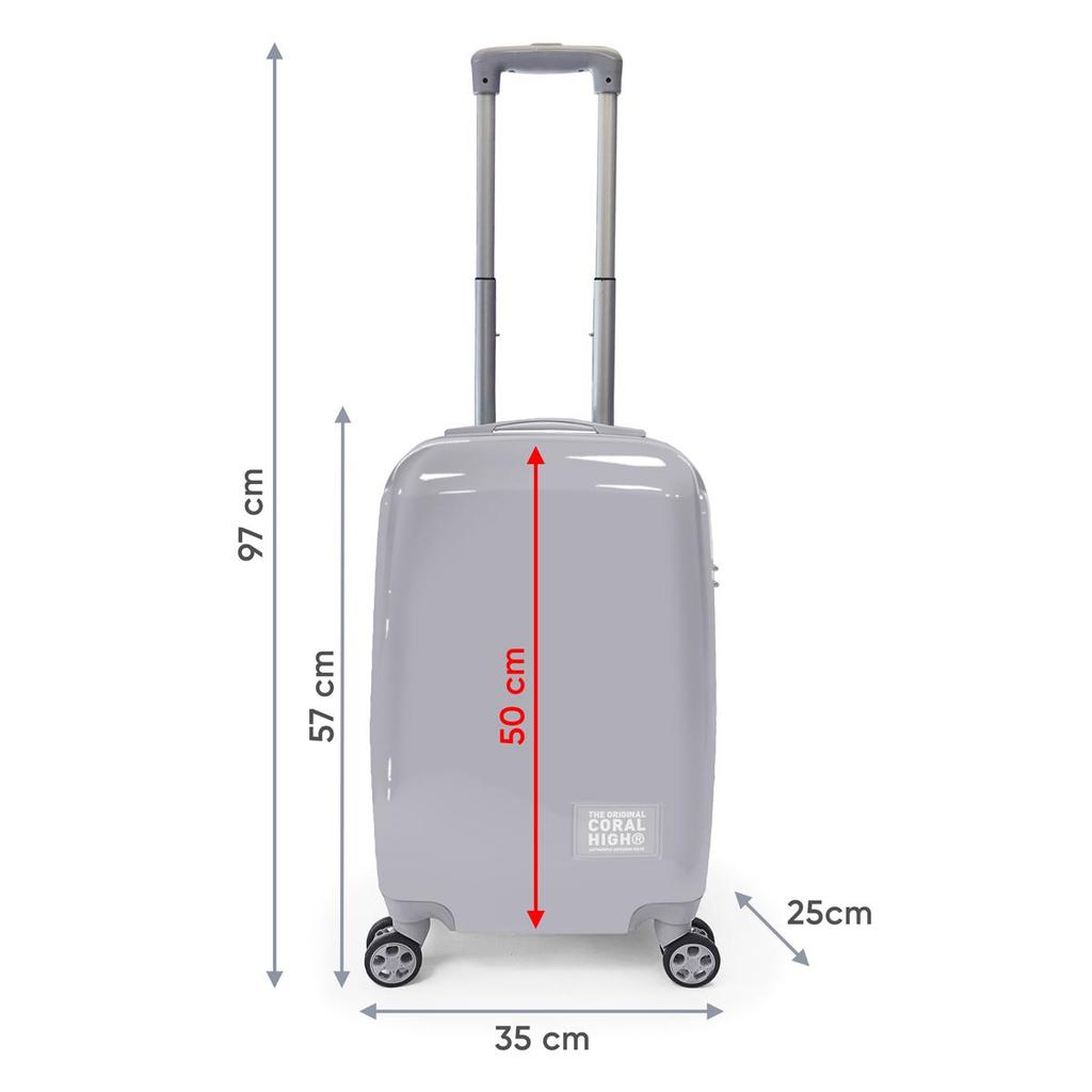 coral high Чемодан для ручной клади с красочным рисунком (50см) 16532
