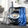 Manchester Crest Blankets Flannel Printed Breathable Warm Throw Blanket for Home Office Bedspreads 0708a4