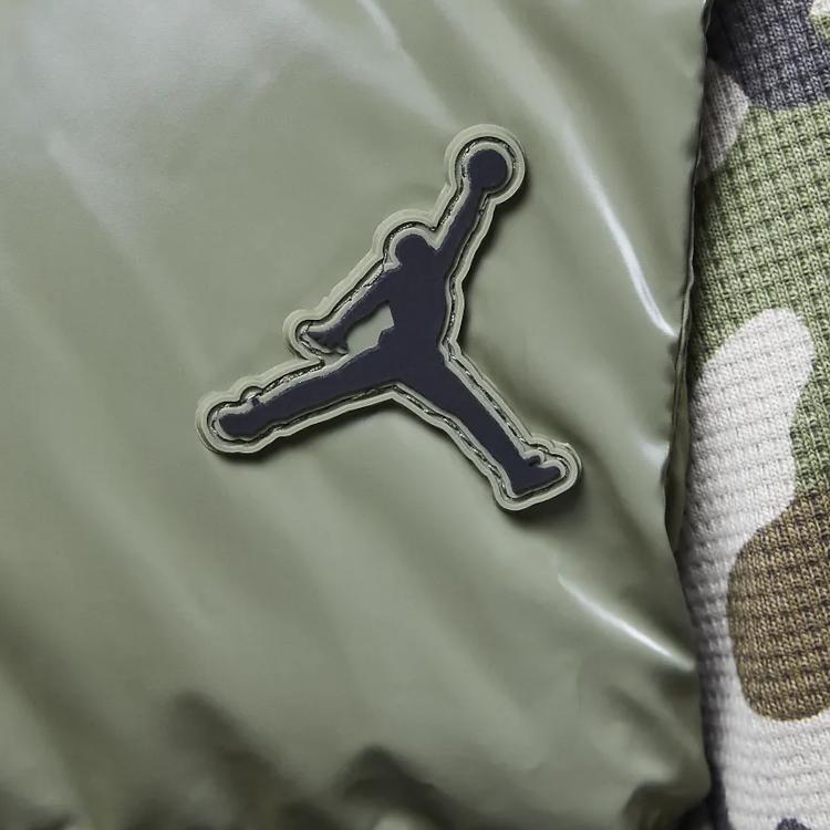 Jordan Повседневный минималистский пуховый жилет с капюшоном для детей, жилеты оливково-зеленого цвета HQ8075-222