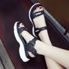 New platform sports fashion sandals women's summer flat bottom students simple and comfortable Velcro women's beach shoes