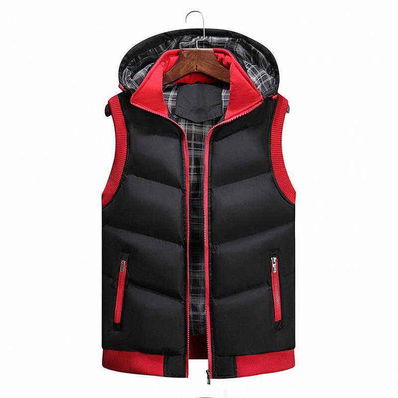Autumn And Winter Men 'S Hooded Casual Vest Down Cotton Vest