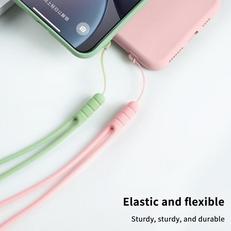 Wrist Hanging Silicone Long Phone Rope Strap Cellphone Chain Lanyard For Iphone For Android Key Rings Bag Decoration