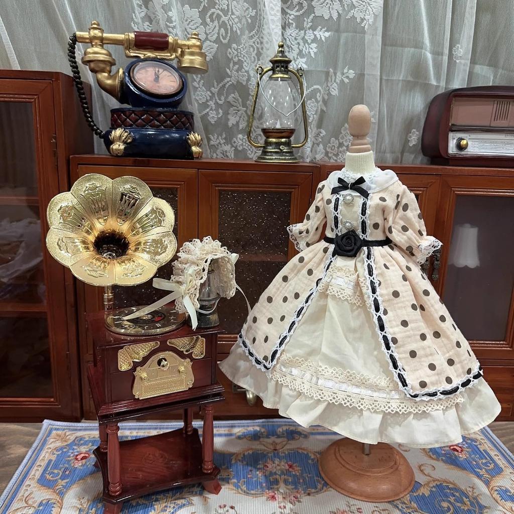 ХАМРЕТИППЗ БЖД Шарнирная кукла Кукла-платье Костюм куклы Одежда горничной Шарнирная кукла Нарядная кукла Платье принцессы Цвет шампанского Принцесса Милая