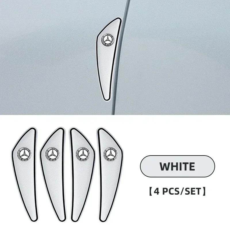 JCG1 4pcs Car Door Bumper Strip Protection Strip for Mercedes Benz AMG A B R G Class GLK GLA CLA GLB GLC C200 W176 Accessories