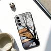 Чехол для телефона "Голое дерево" для Samsung Galaxy A73,A72,A71,A70,A53,A52,A51, Мягкий силиконовый черный чехол