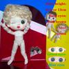 Милая Мини кукла BJD Девочка Мальчик Лысая голова Ob11 1/12 Голая DIY Игрушки Ручной работы Куклы Полное тело Зеленые Синие глаза Арт Кукла Аксессуары Искусство