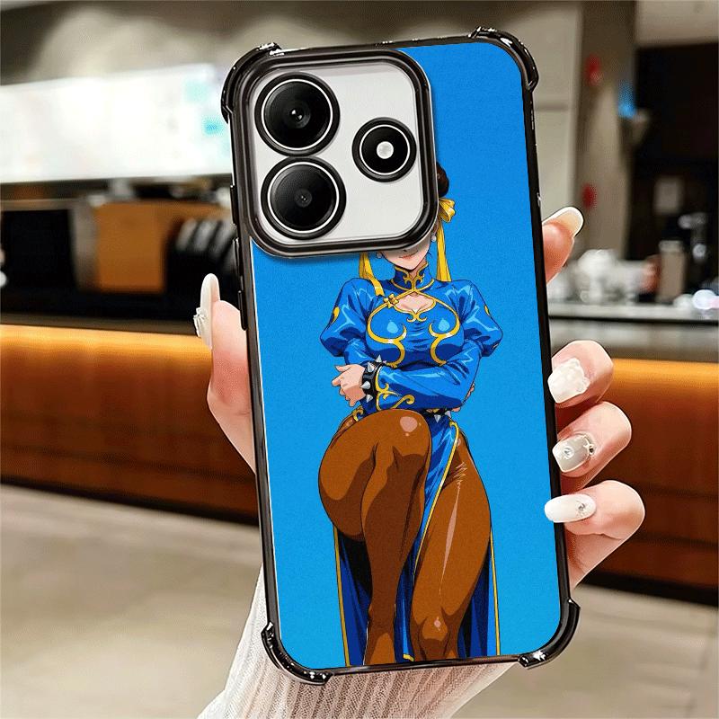 ChunLi S-Street F-FighterS Покрытие Чехол для телефона Для Xiaomi Redmi Note 14 15 Pro Plus 13 12 11 11S 11T 10 9S 9 5G Защита от падения Подушка безопасности