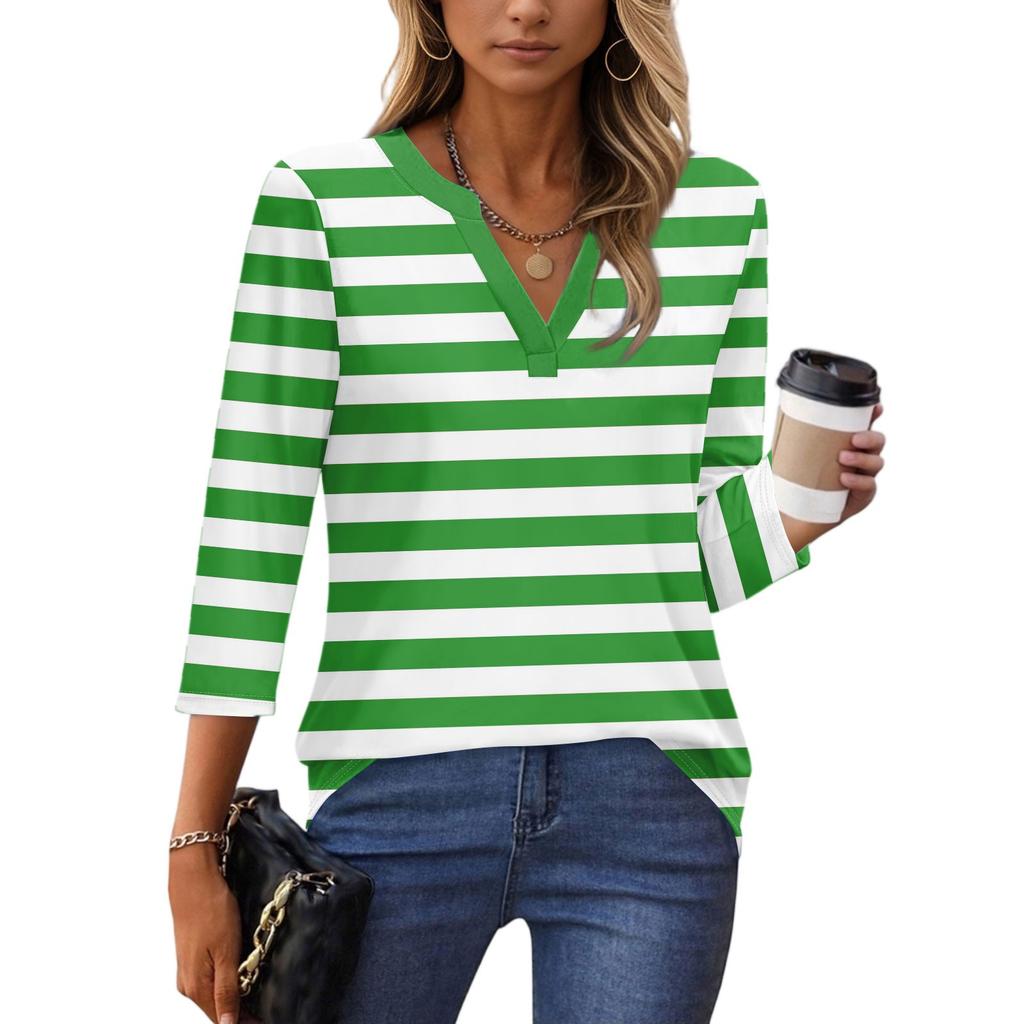 Рубашки с рукавом 3/4 для женщин, футболки, блузки, повседневные базовые топы больших размеров, пуловер, женские туники-блузки